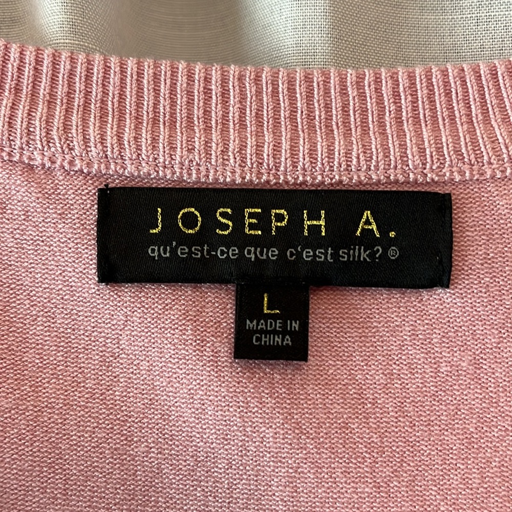 Joseph A Pink Sweater with lace sleeves - Picture 2 of 2